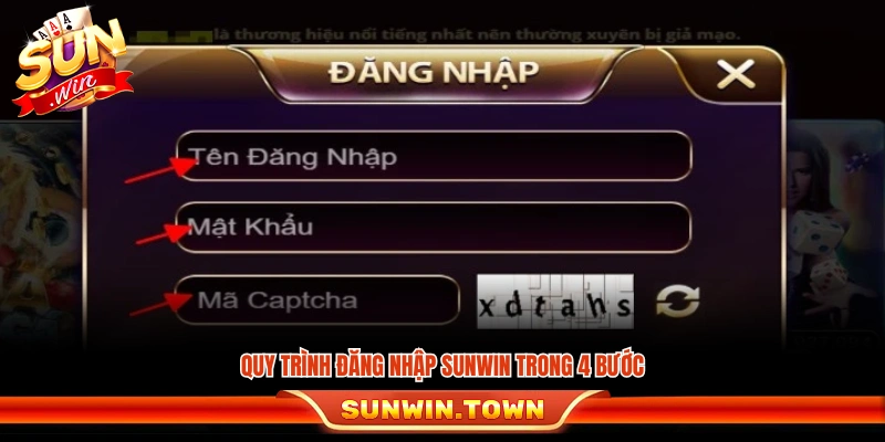 Quy trình truy cập tài khoản gồm 4 bước rõ ràng