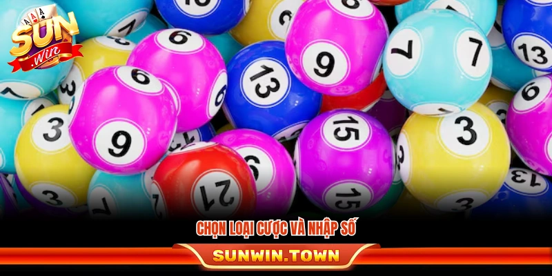 Lựa chọn loại cược rồi điền bộ số dự đoán