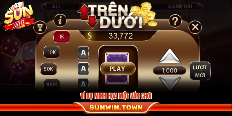 Ví dụ thực tế một lượt cược